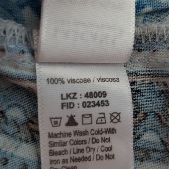 NWT Lascana Striped Blue Women's Blouse Bell Half Sleeves Women's Size 6 - Picture 8 of 8